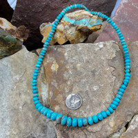 Blue Royston Turquoise Rondelle Beads