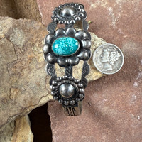 Concho Design Harvey Style Turquoise vintage bracelet